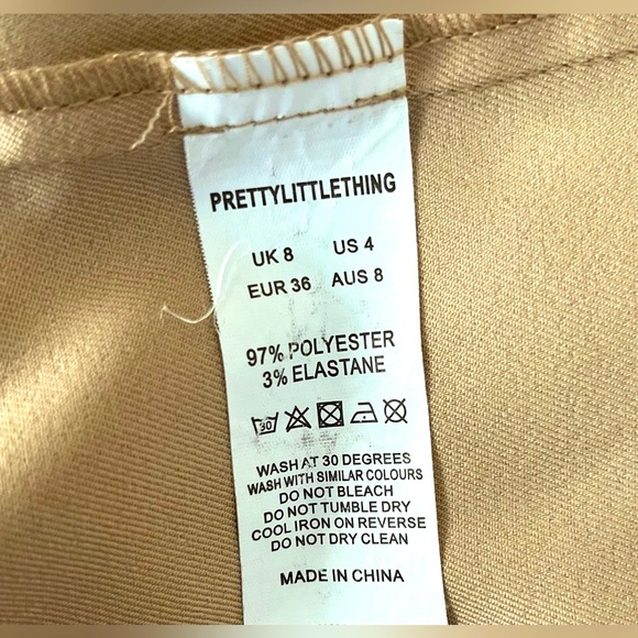 NWT PRETTY LITTLE THING Ruched Side Midi Skirt. COLOR: Natural. SIZE: (U… - Picture 8 of 10